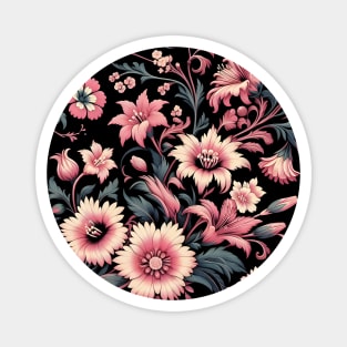 Pink Floral Motif Magnet